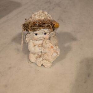 Ceramic Angel Cherub With Bunny